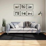 VidaXL tapis pamplona shaggy poils longs moderne 140x200 cm noir