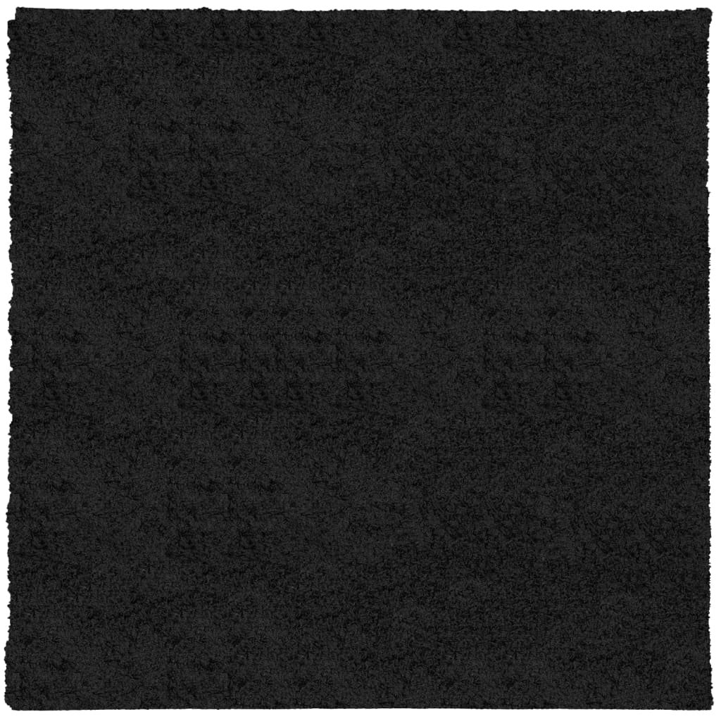 VidaXL tapis pamplona shaggy poils longs moderne 200x200 cm noir