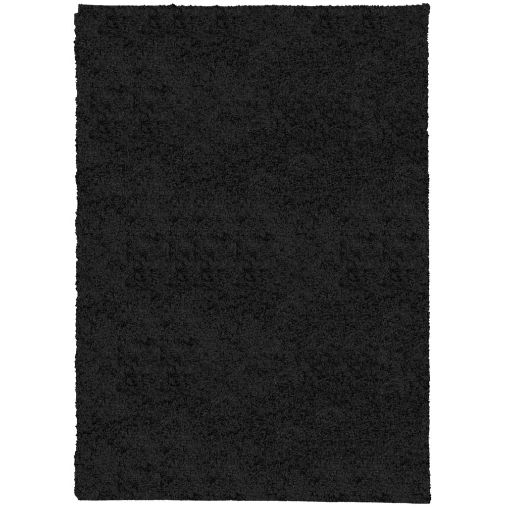 Vidaxl tapis Pampelona Shaggy hautement moderne 200x280 cm noir