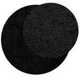 Vidaxx tapis pamplona shaggy poils longs moderne ø 80 cm noir
