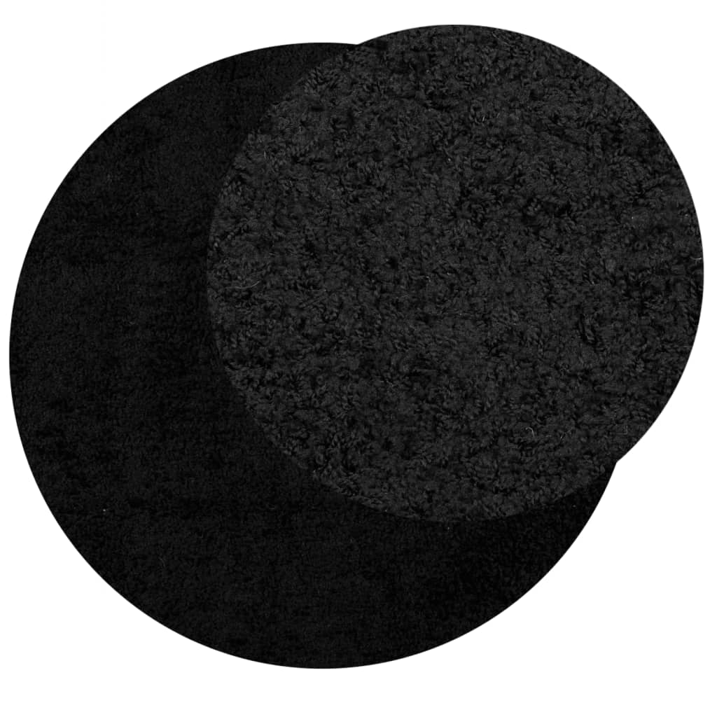 Vidaxl rug Pamplona Shaggy Highly Pole Modern Ø 80 cm Black