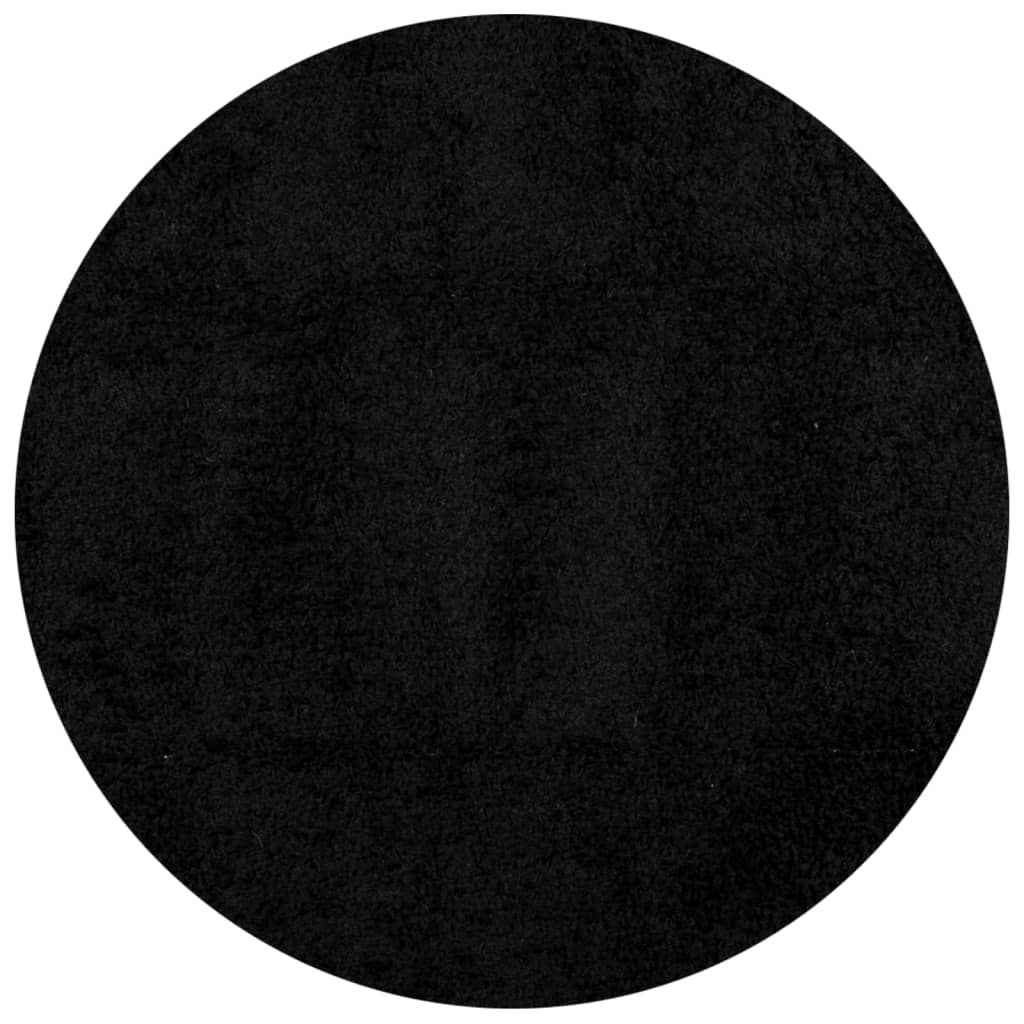 Vidaxx tapis pamplona shaggy poils longs moderne ø 240 cm noir