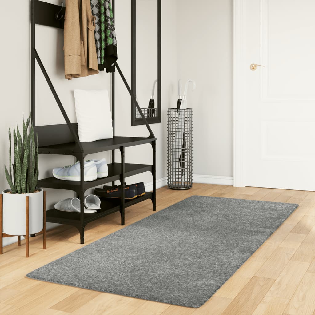 VidaXL tapis pamplona shaggy poils longs moderne 80x200 cm vert