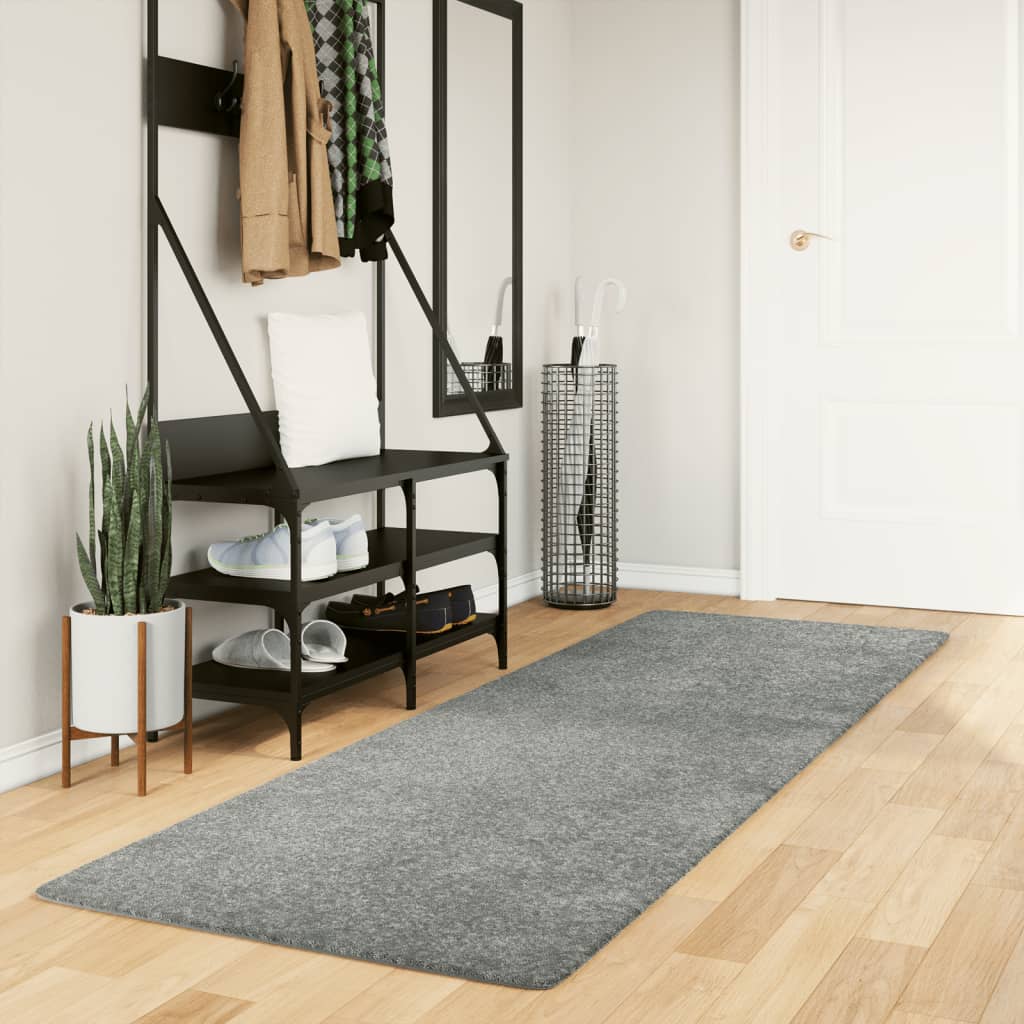 VidaXL tapis pamplona shaggy poils longs moderne 80x250 cm vert