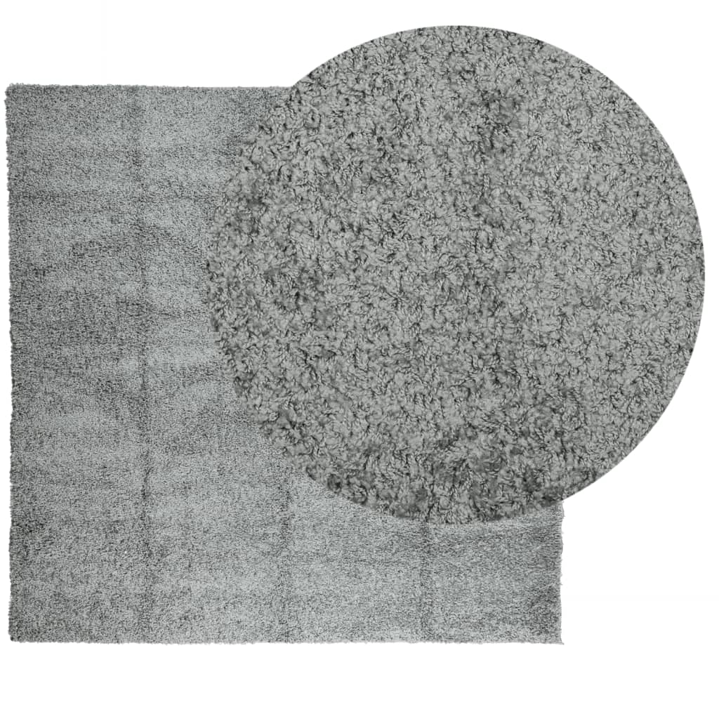 VidaXL tapis pamplona shaggy poils longs moderne 120x120 cm vert