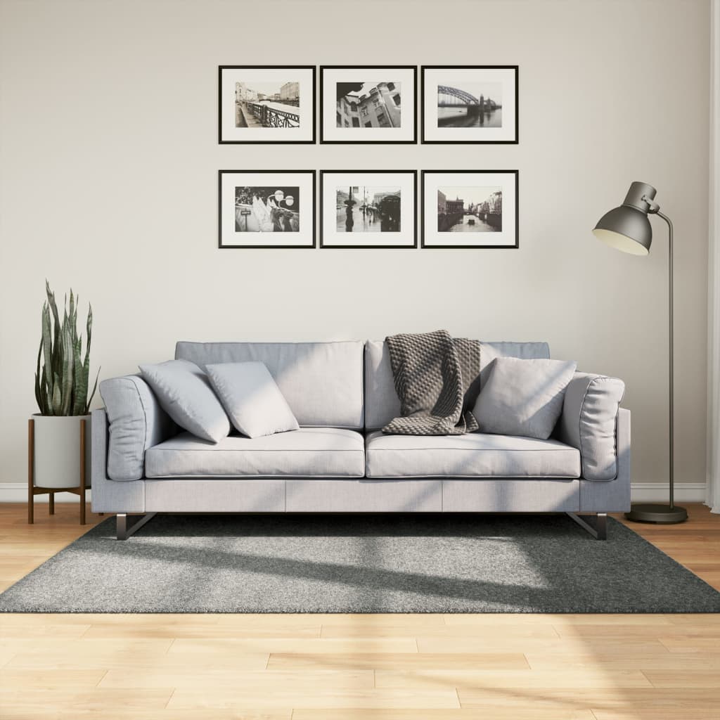 VidaXL tapis pamplona shaggy poils longs moderne 120x170 cm vert