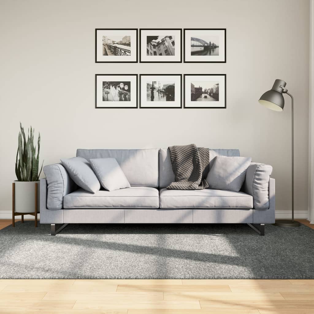 Vidaxl Rug Pamplona Shaggy Sterkt moderne 160x230 cm grønn