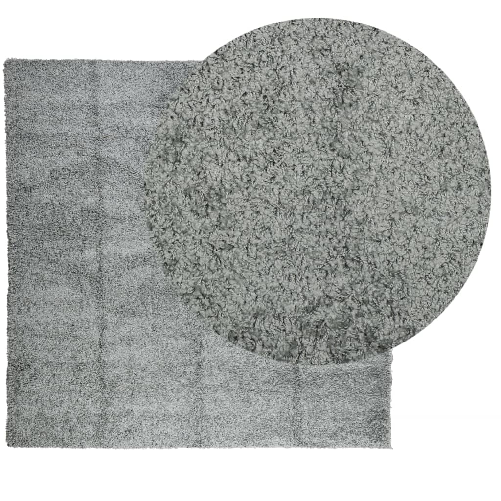 VidaXL tapis pamplona shaggy poils longs moderne 240x240 cm vert