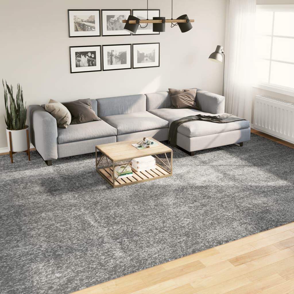 VidaXL tapis pamplona shaggy poils longs moderne 300x400 cm vert