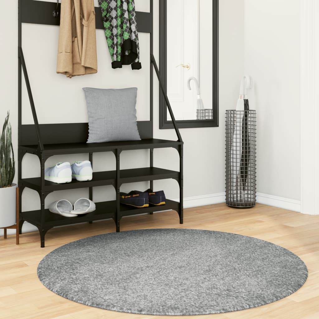 VidaXL tapis pamplona shaggy poils longs moderne ø 120 cm vert