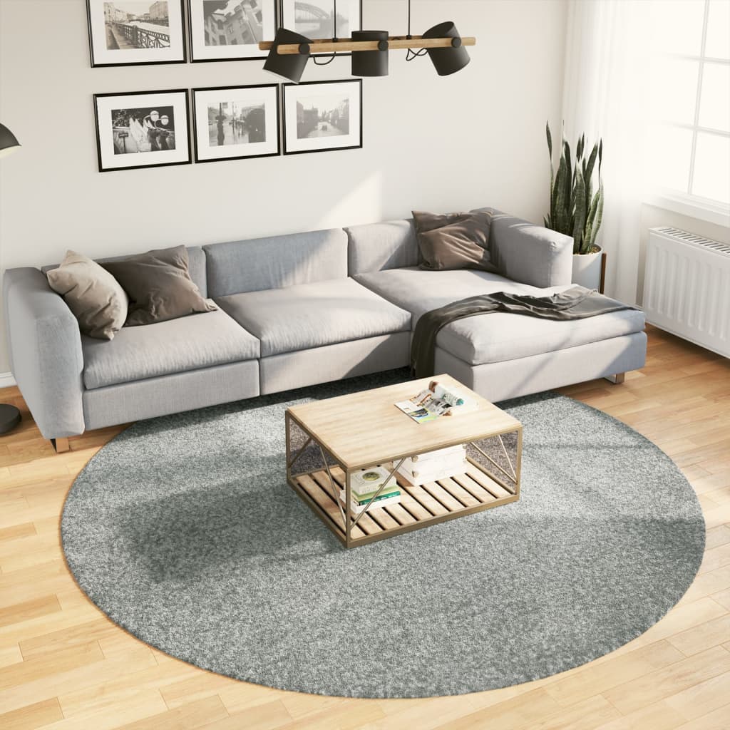 Vidaxx tapis pamplona shaggy poils longs moderne ø 240 cm vert