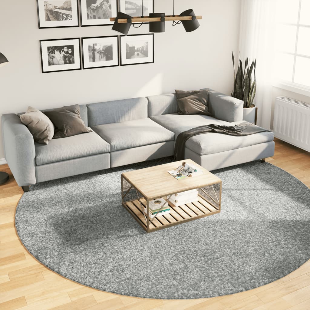 VidaXL tapis pamplona shaggy poils longs moderne ø 280 cm vert