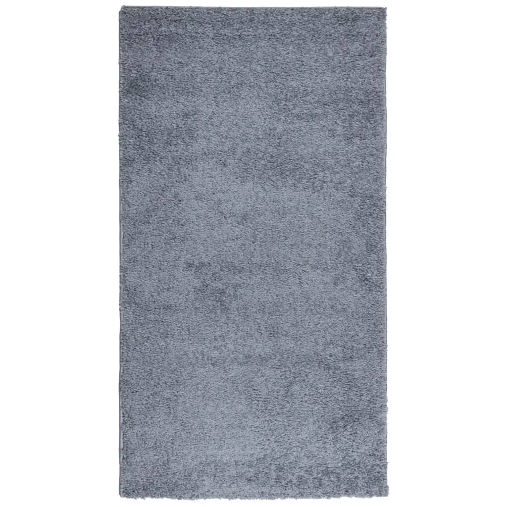 VidaXL tapis pamplona shaggy poils longs moderne 80x150 cm bleu