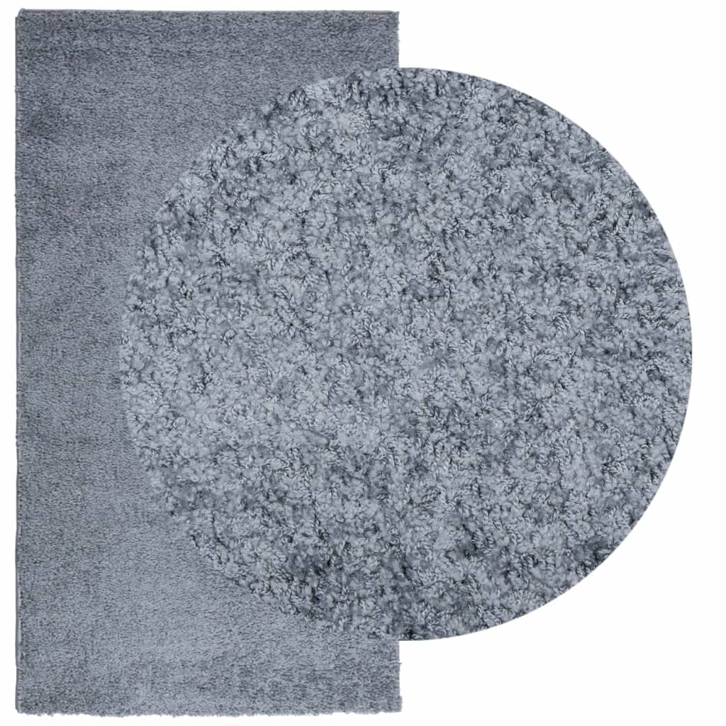 VidaXL tapis pamplona shaggy poils longs moderne 80x150 cm bleu