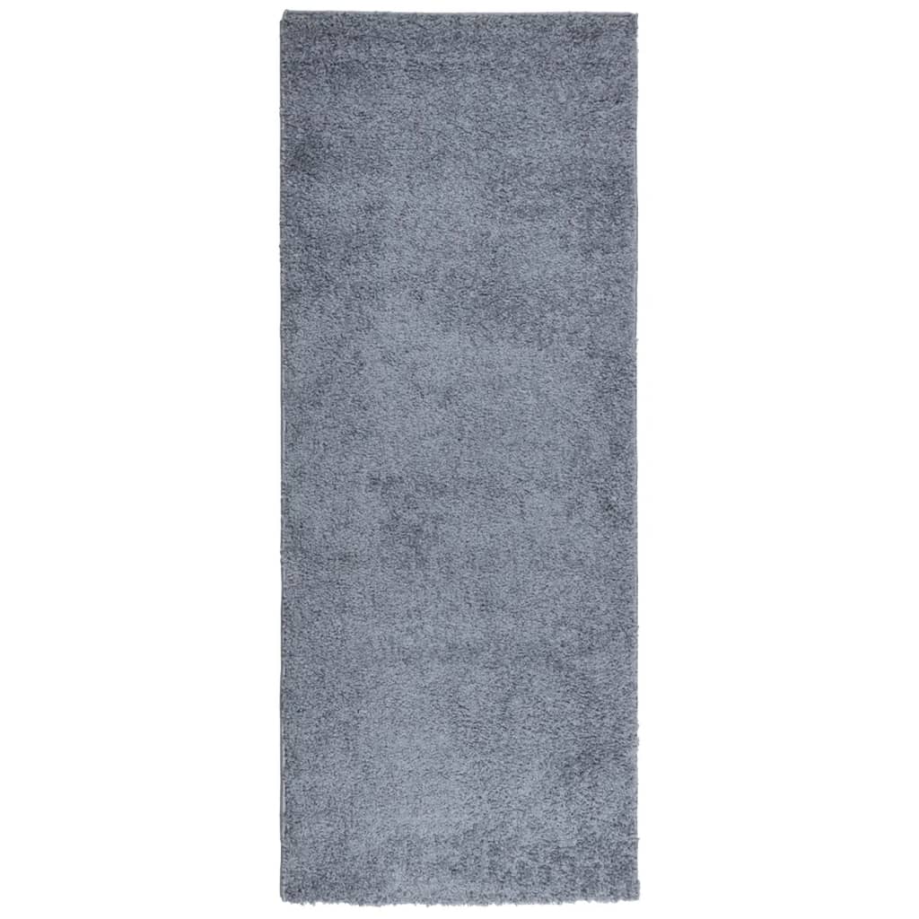 VidaXL tapis pamplona shaggy poils longs moderne 80x200 cm bleu