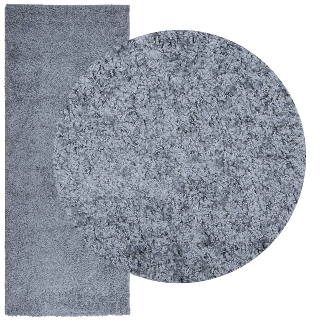 VidaXL tapis pamplona shaggy poils longs moderne 80x200 cm bleu