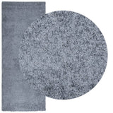 VidaXL tapis pamplona shaggy poils longs moderne 80x200 cm bleu