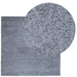 VidaXL tapis pamplona shaggy poils longs moderne 120x120 cm bleu