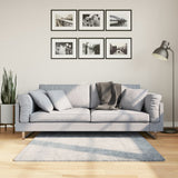 VidaXL tapis pamplona shaggy poils longs moderne 120x120 cm bleu