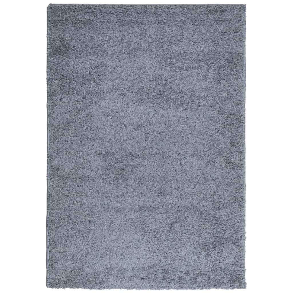 VidaXL tapis pamplona shaggy poils longs moderne 120x170 cm bleu