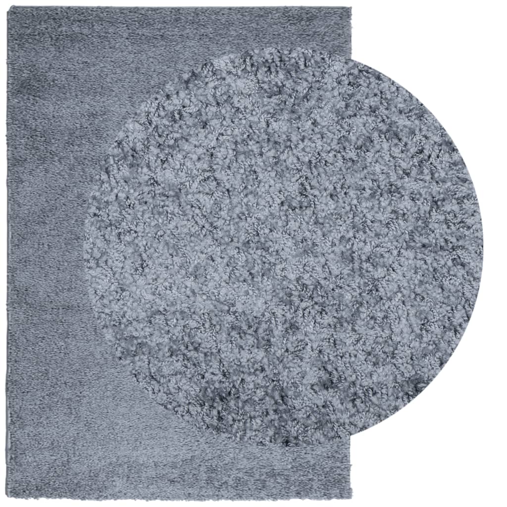 VidaXL tapis pamplona shaggy poils longs moderne 120x170 cm bleu