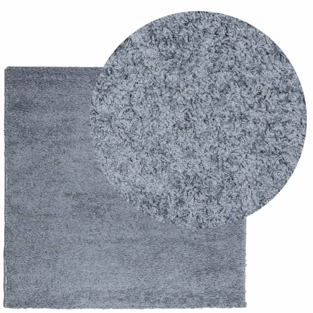 VidaXL tapis pamplona shaggy poils longs moderne 160x160 cm bleu