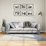VidaXL tapis pamplona shaggy poils longs moderne 160x160 cm bleu