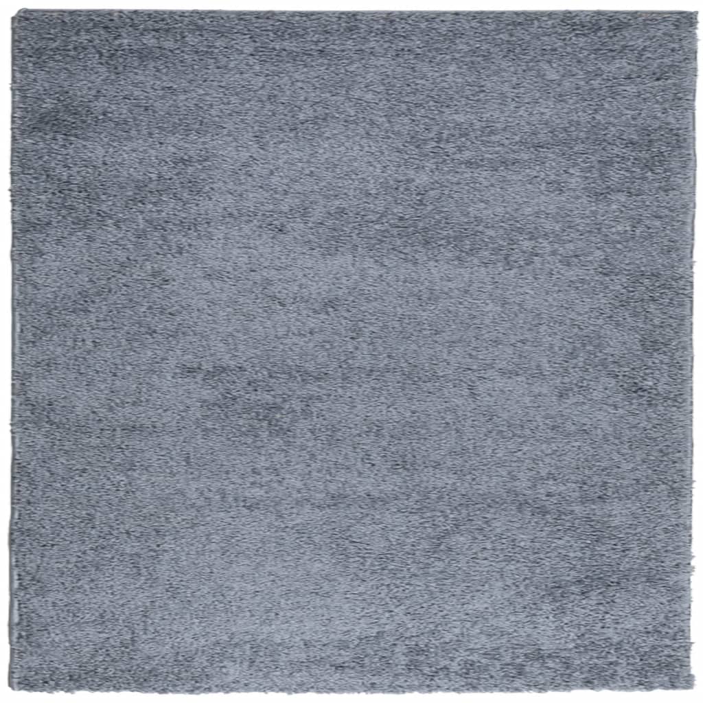 VidaXL tapis pamplona shaggy poils longs moderne 200x200 cm bleu