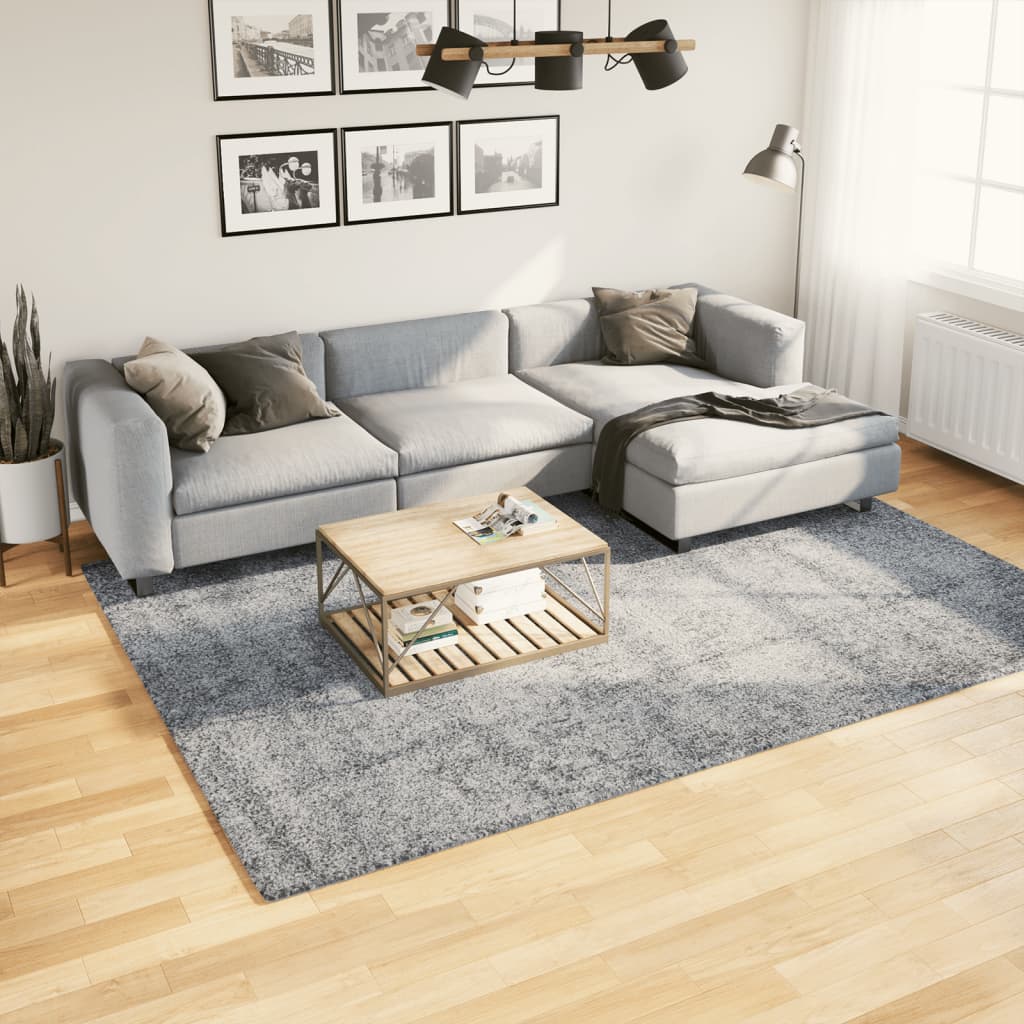 VidaXL tapis pamplona shaggy poils longs moderne 200x280 cm bleu