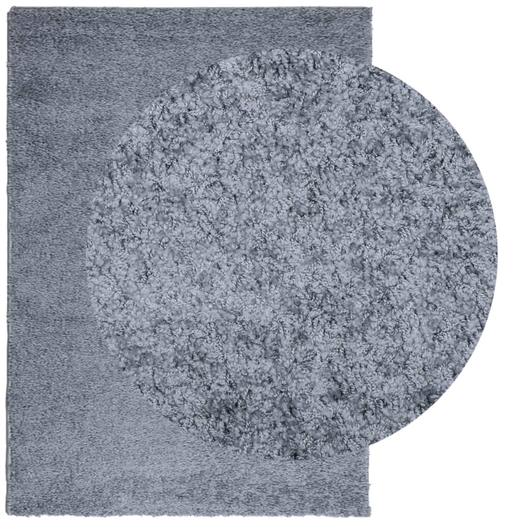 VidaXL tapis pamplona shaggy poils longs moderne 240x340 cm bleu