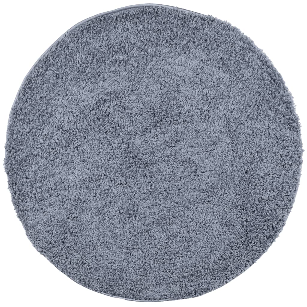 VidaXL tapis pamplona shaggy poils longs moderne ø 100 cm bleu