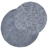 VidaXL tapis pamplona shaggy poils longs moderne ø 100 cm bleu