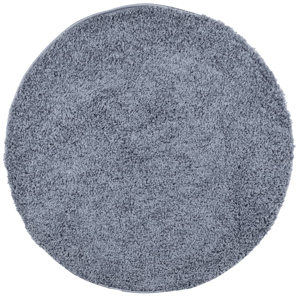 Vidaxl tapis Pampelune Shaggy très moderne Ø 120 cm bleu