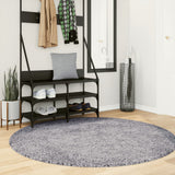 VidaXL tapis pamplona shaggy poils longs moderne ø 160 cm bleu