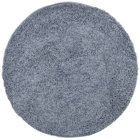 VidaXL tapis pamplona shaggy poils longs moderne ø 200 cm bleu