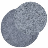 VidaXL tapis pamplona shaggy poils longs moderne ø 200 cm bleu