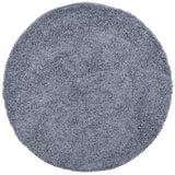 VidaXL tapis pamplona shaggy poils longs moderne ø 240 cm bleu