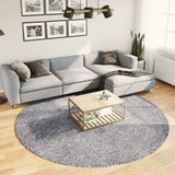 VidaXL tapis pamplona shaggy poils longs moderne ø 240 cm bleu