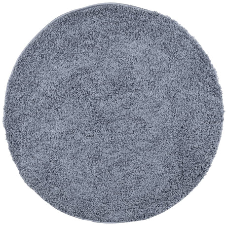 VidaXL tapis pamplona shaggy poils longs moderne ø 280 cm bleu