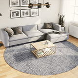 VidaXL tapis pamplona shaggy poils longs moderne ø 280 cm bleu