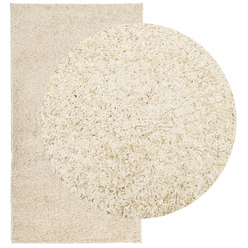 Vidaxx tapis pamplona shaggy poils longs moderne 60x110 cm couleur or