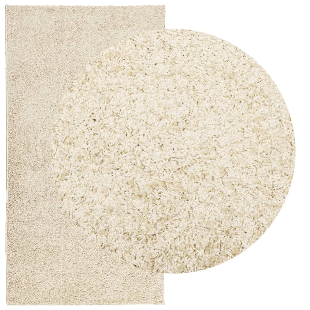 Tapis vidaxl Haut-pile haut de gamme moderne 80x150 cm de couleur or