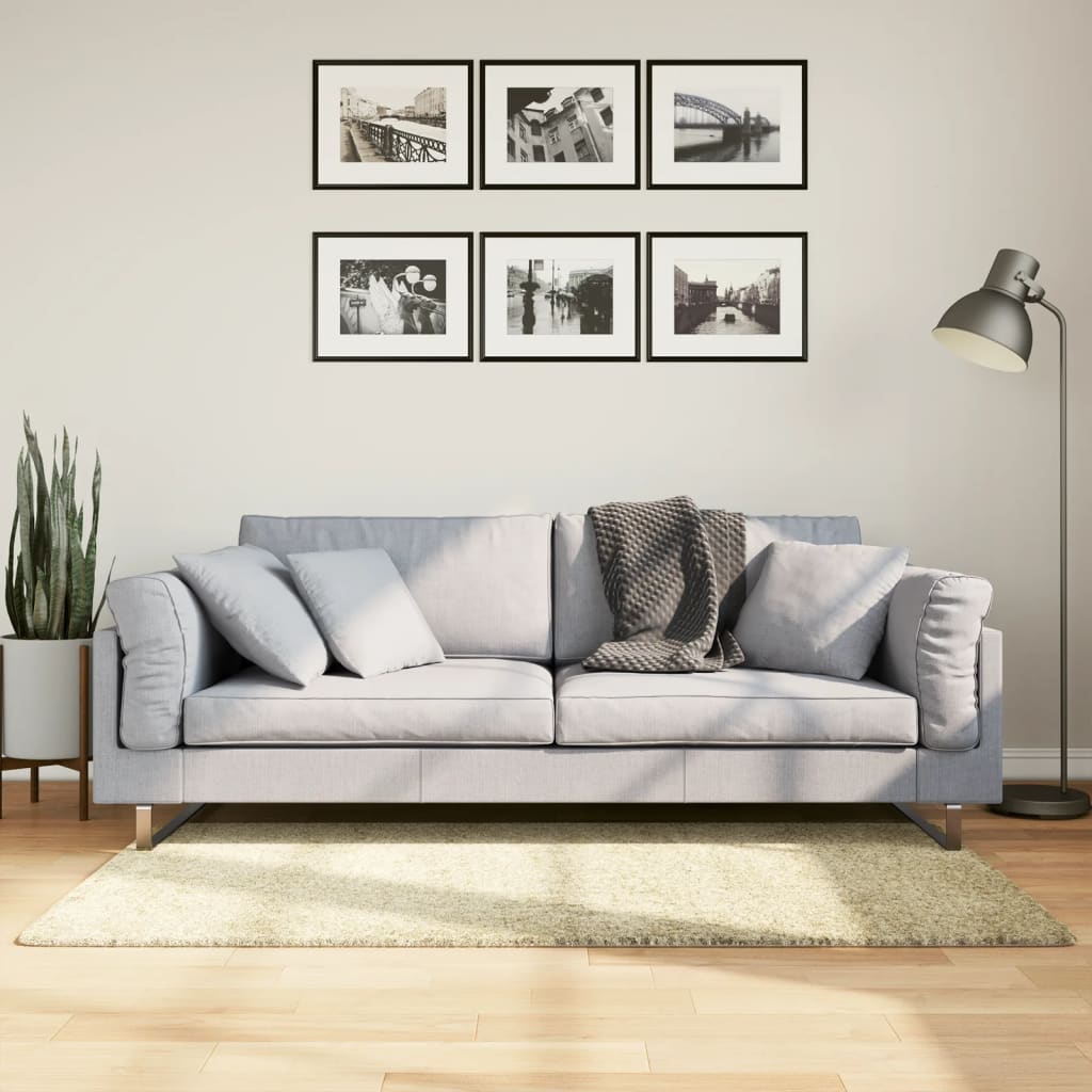Vidaxx tapis pamplona shaggy poils longs moderne 80x150 cm couleur or