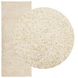 Vidaxx tapis pamplona shaggy poils longs moderne 80x200 cm couleur or