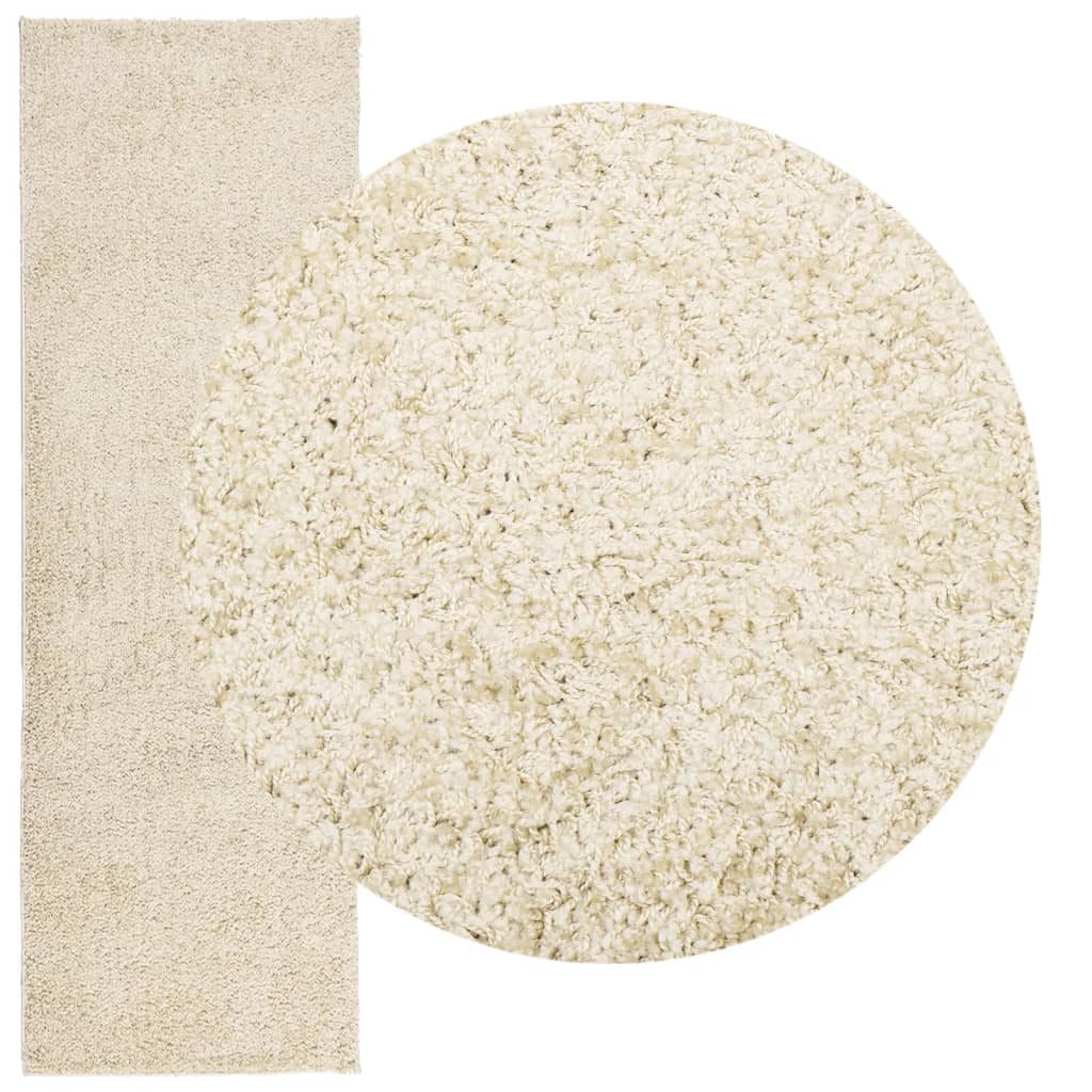Vidaxx tapis pamplona shaggy poils longs moderne 80x250 cm couleur or