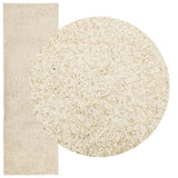 Vidaxx tapis pamplona shaggy poils longs moderne 80x250 cm couleur or