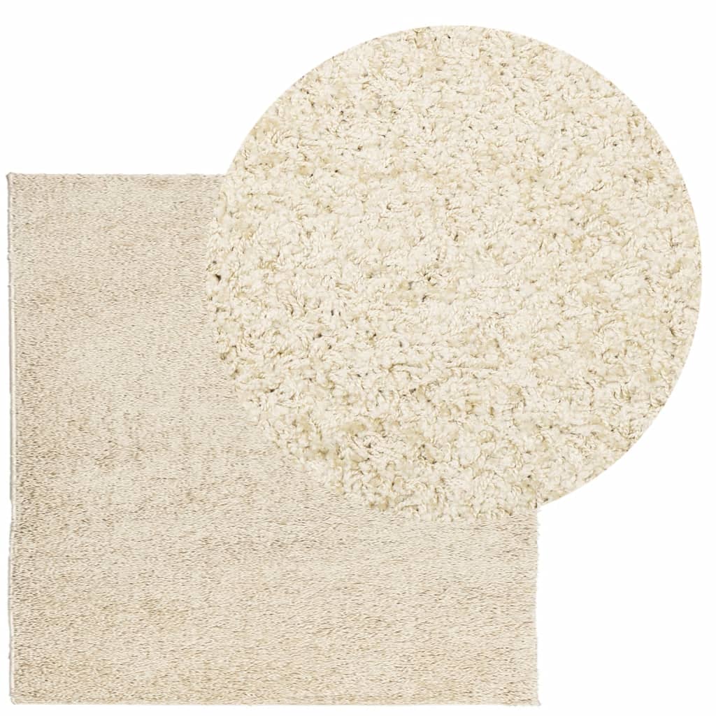 Vidaxl tapis Pampelona Shaggy hautement moderne 120x120 cm or