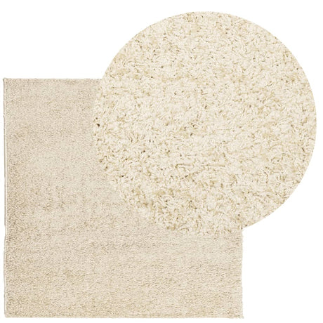 Vidaxx tapis pamplona shaggy poils longs moderne 160x160 cm or