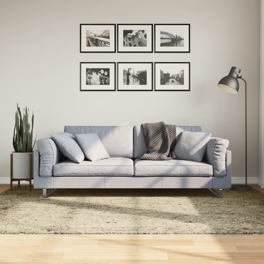 VidaXL tapis pamplona shaggy poils longs moderne 160x230 cm or