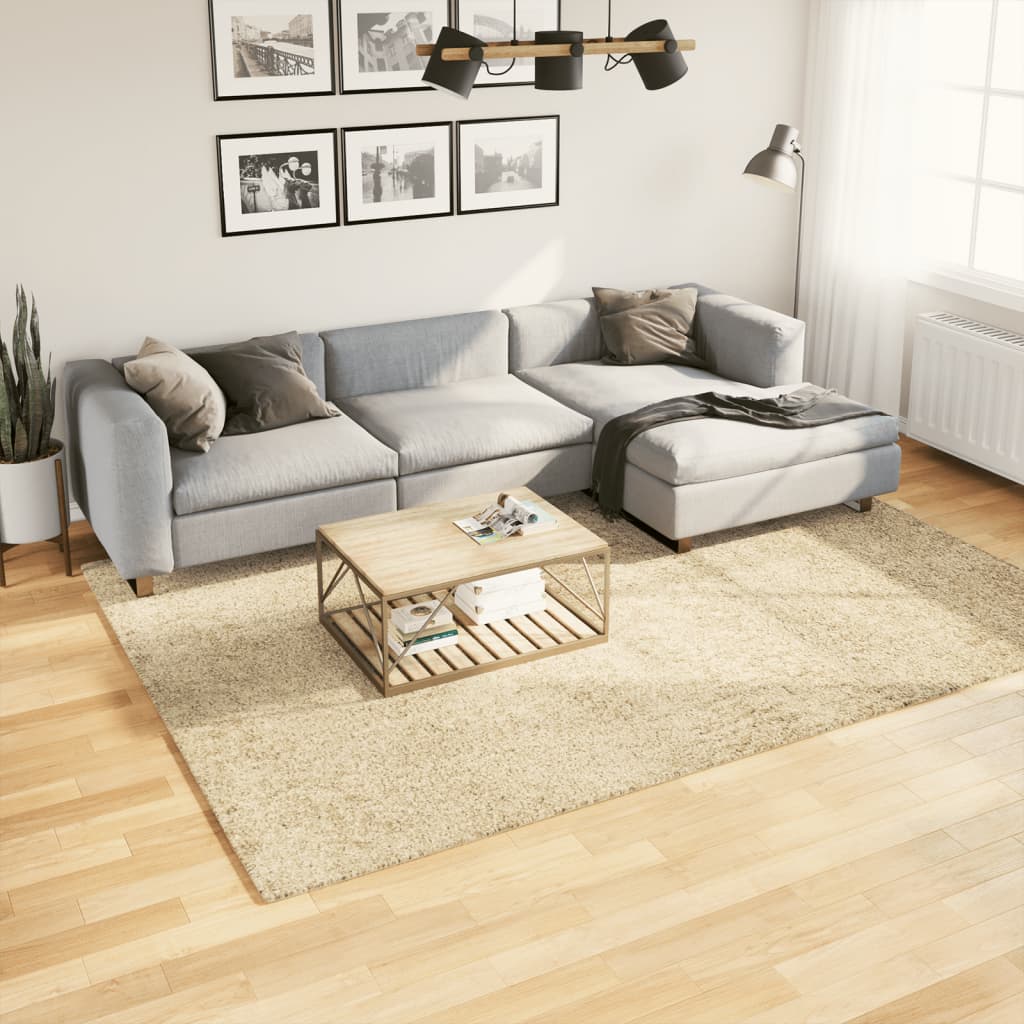 VidaXL tapis pamplona shaggy poils longs moderne 200x280 cm or